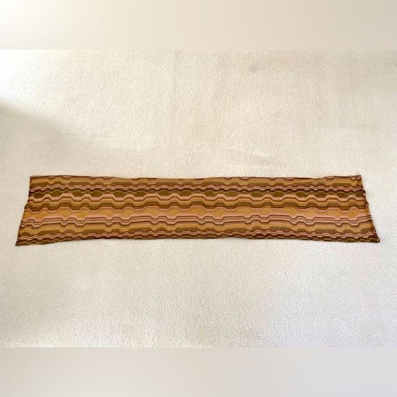 Talbots lurex jersey brown and gold scarf - Picture 4 of 4